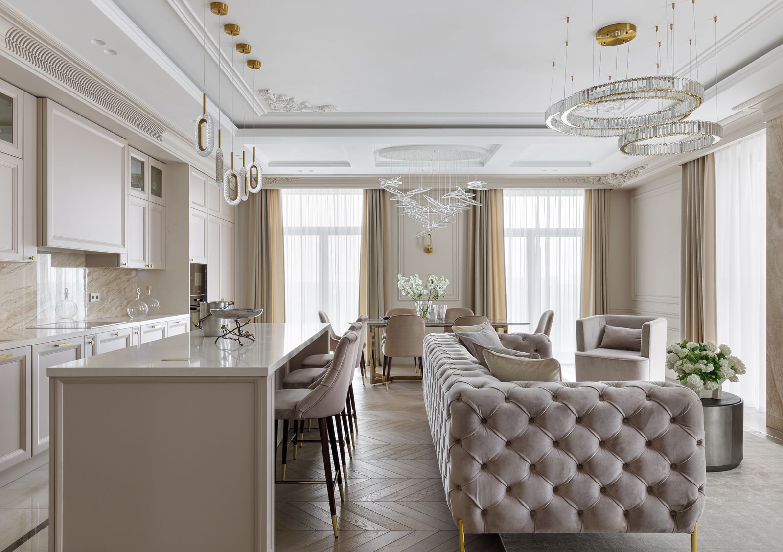 Дизайн-проект квартиры 139 м2 в ЖК "Spires"