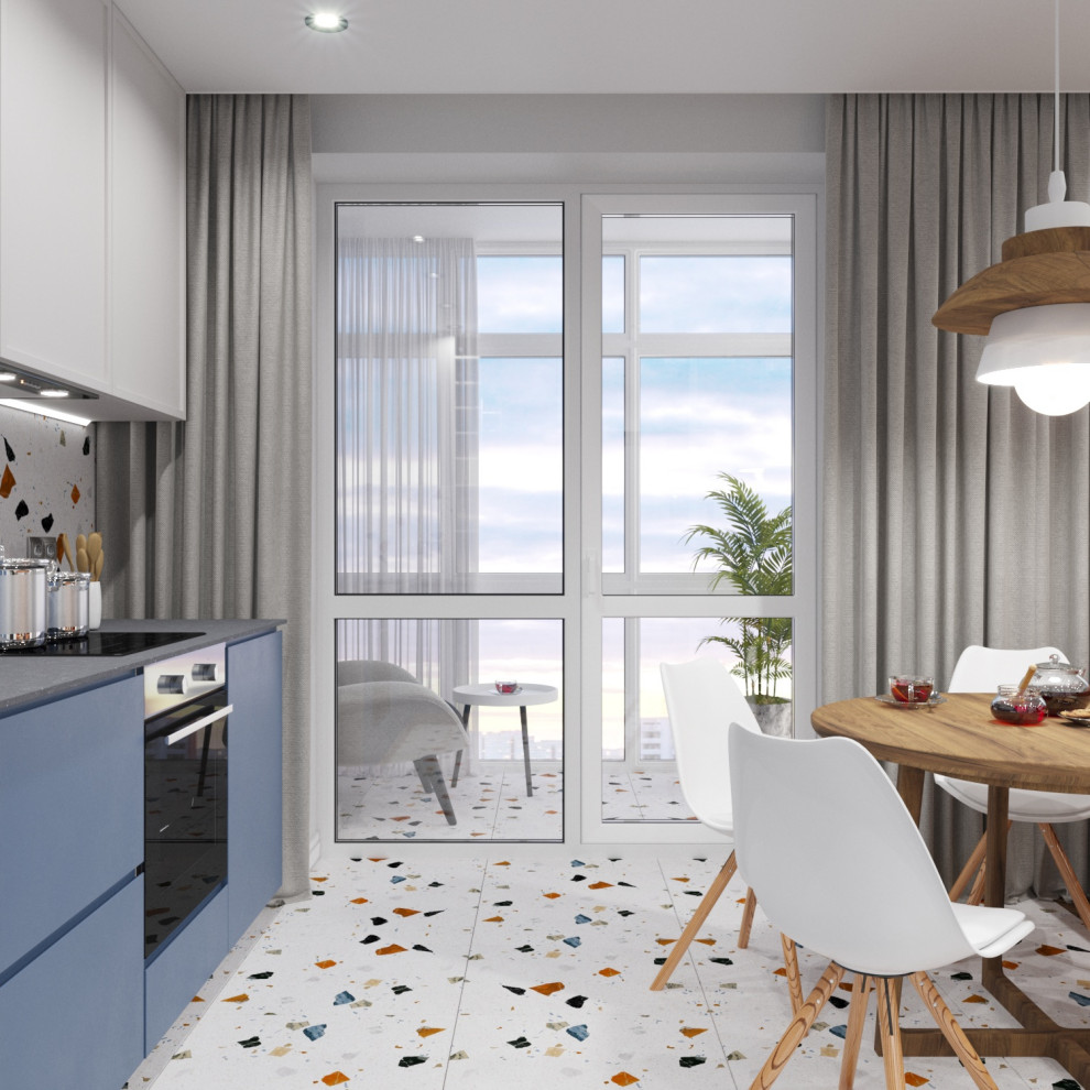 Дизайн интерьера однокомнатной квартиры 33 кв. м ЖК Дубрава