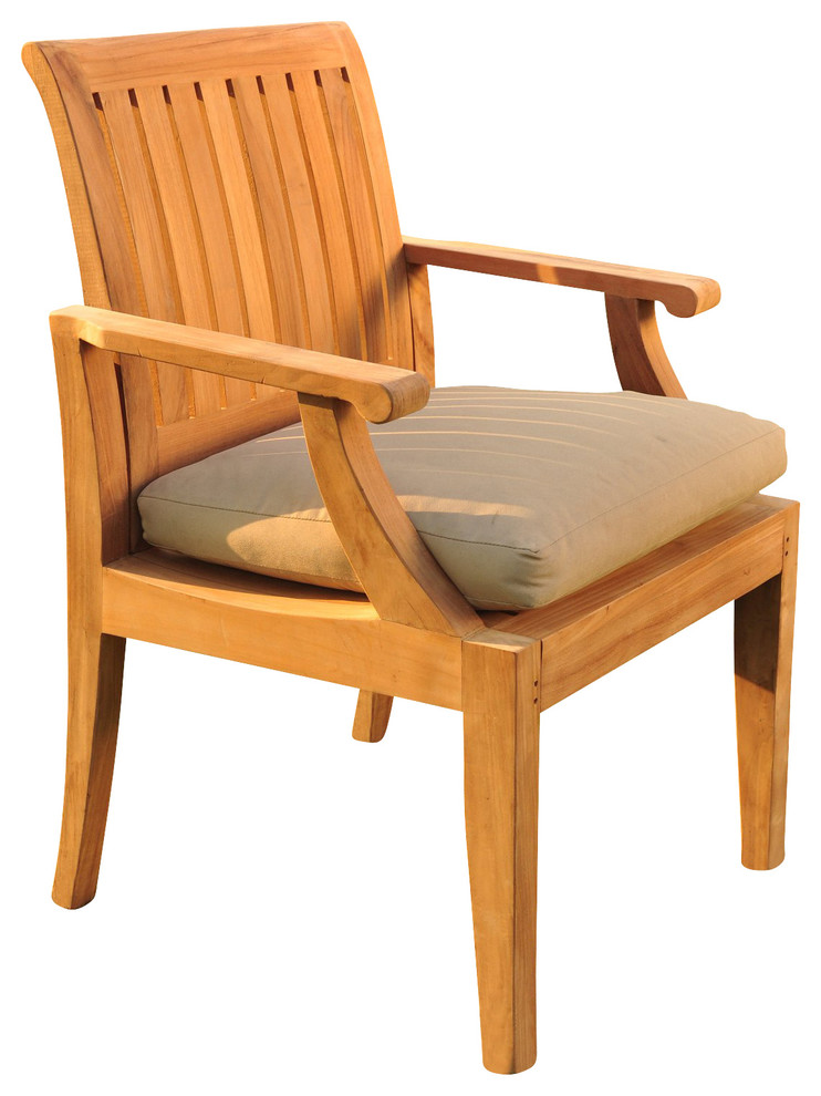 Lagos Arm Chair Outdoor Teak Furniture Chair for Patio Contemporary
