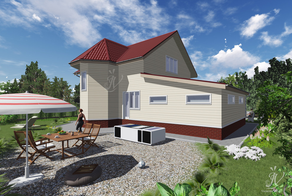 Эскизный проект индивидуального двухэтажного жилого дома в Сергиево-Посадском ра