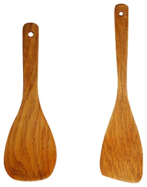 Practical Wooden Cooking Utensils Set Rice Spoon Spatula 2 Piece Practical Wooden Cooking Utensils Set Rice Spoon Spatula 2 Piece