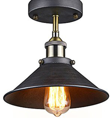 Antique Edison Semi Flush Ceiling Lamp Vintage Mini Antique Edison Semi Flush Ceiling Lamp Vintage Mini Pendant Fixture