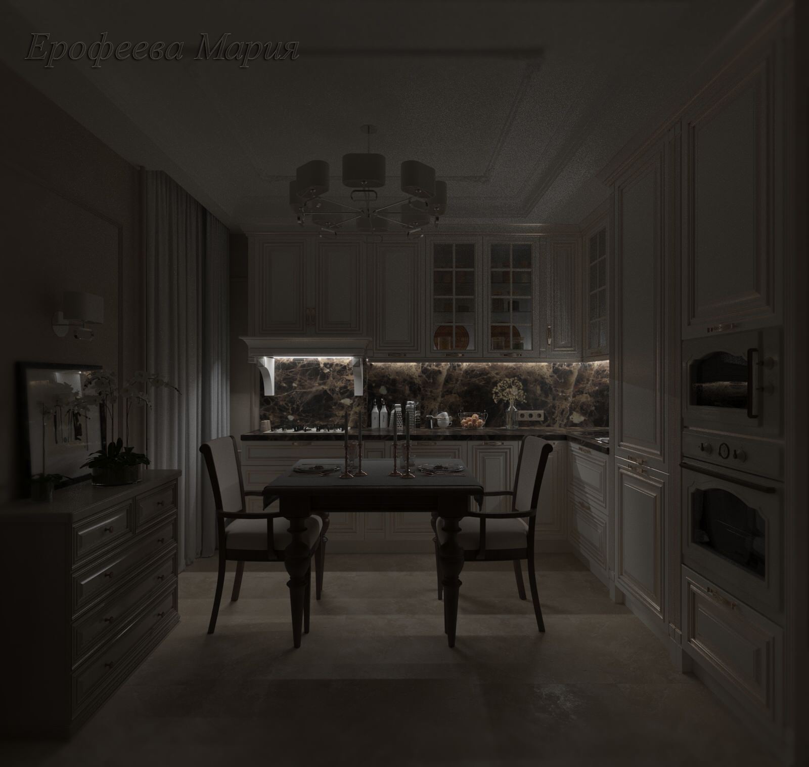 Концепция и проект квартиры-студии. Метраж-25 м.кв.Стиль-неоклассика. Рассчитан