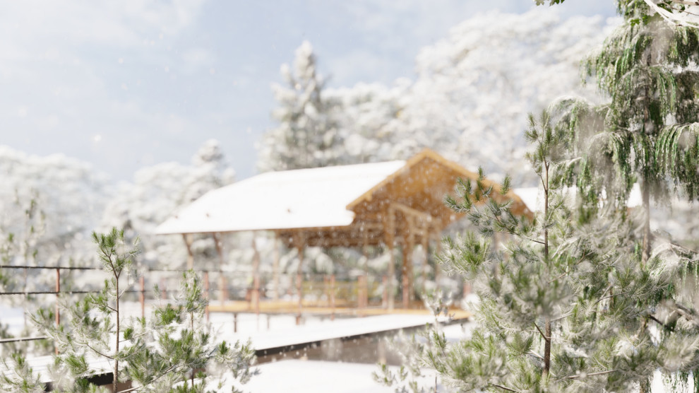 Беседка на воде