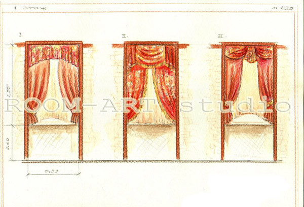 Эскизы штор