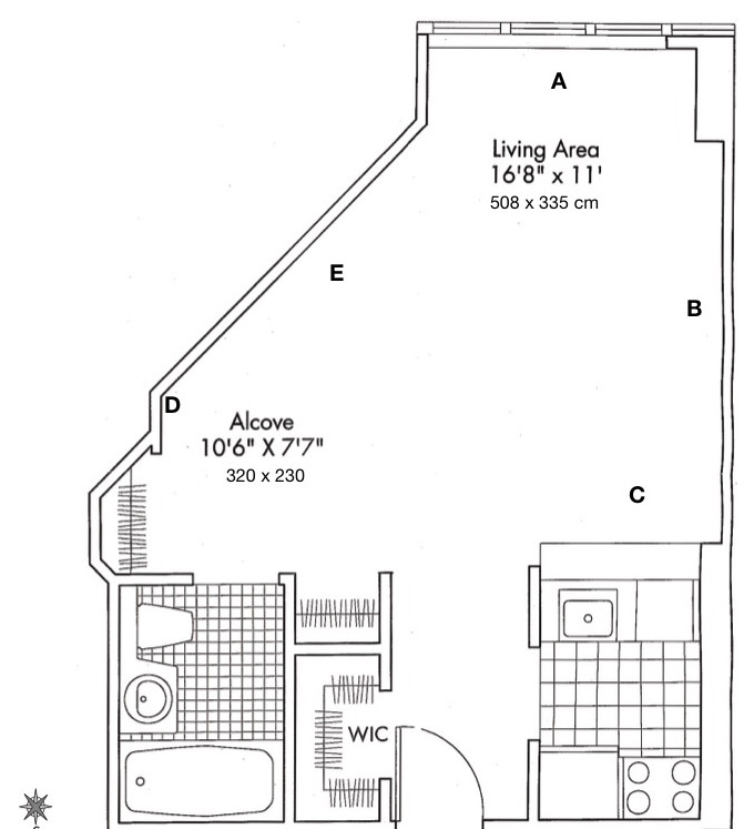 Need help with furniture placement in an odd shaped studio apartment