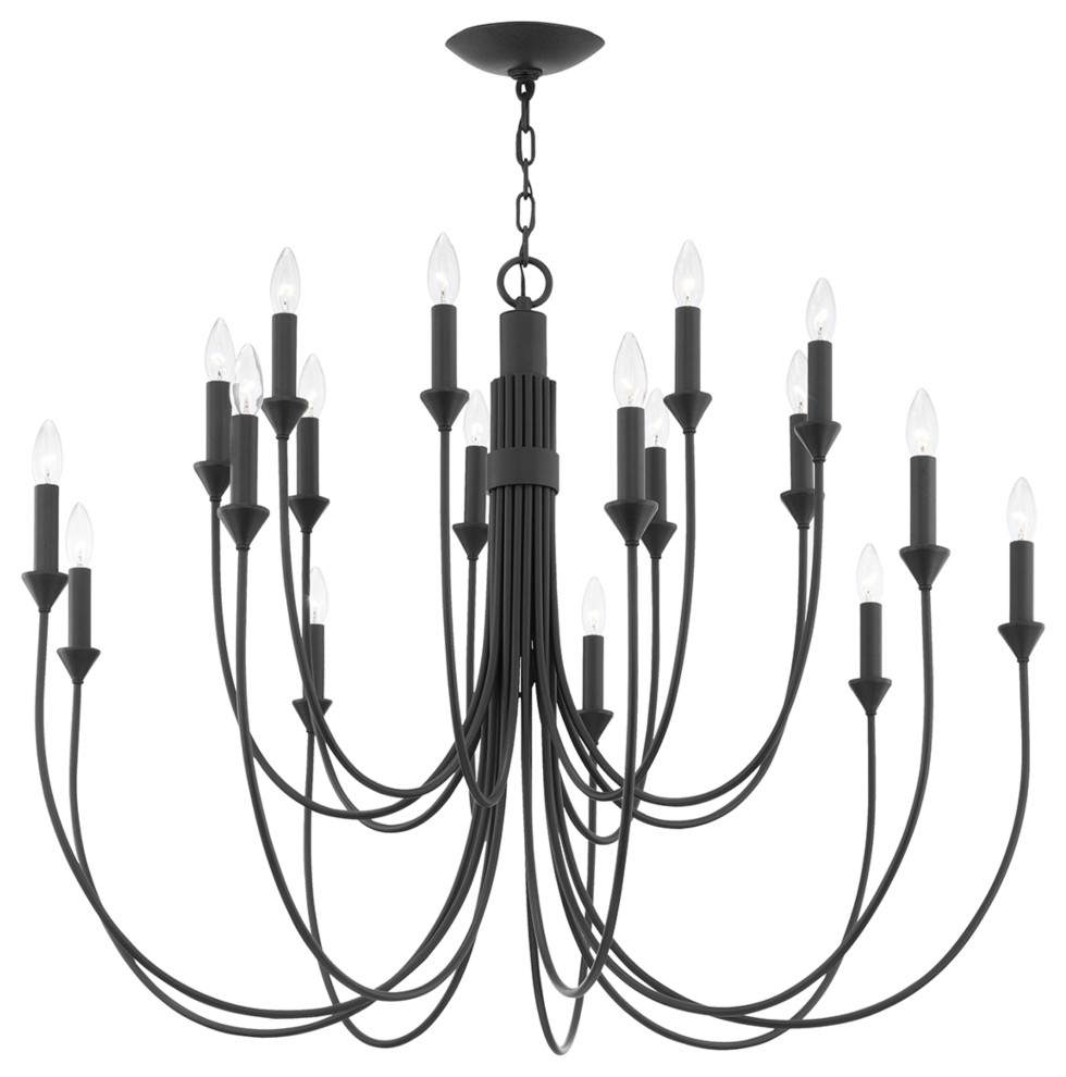 Cate 18 Light Chandelier Forged Iron Frame