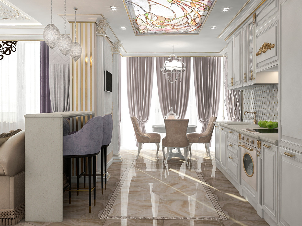 Визуализации кухни-гостиной. ЖК Изумрудный. (несколько вариантов).