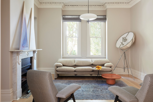 Bondi Victorian contemporary-vardagsrum
