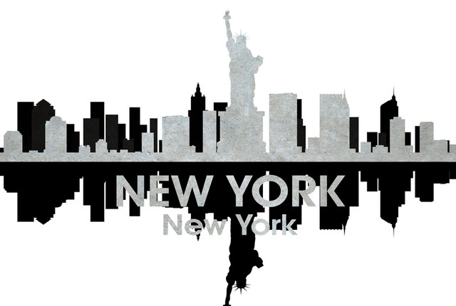 New York Black And White Concrete Jungle Print