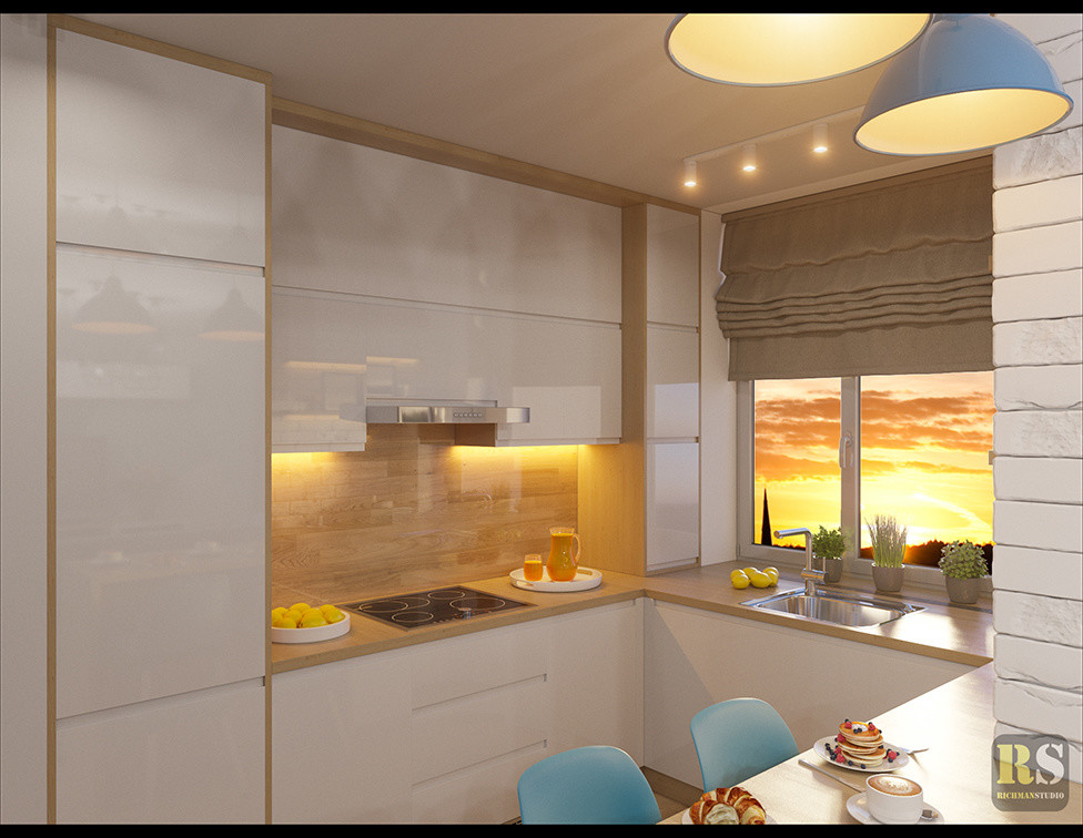 Дизайн интерьера "двушки" 46м2 в Скандинавском стиле для молодой пары