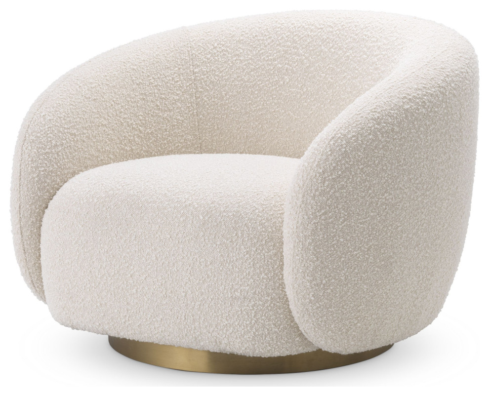 Boucle Curved Swivel Chair | Eichholtz Brice
