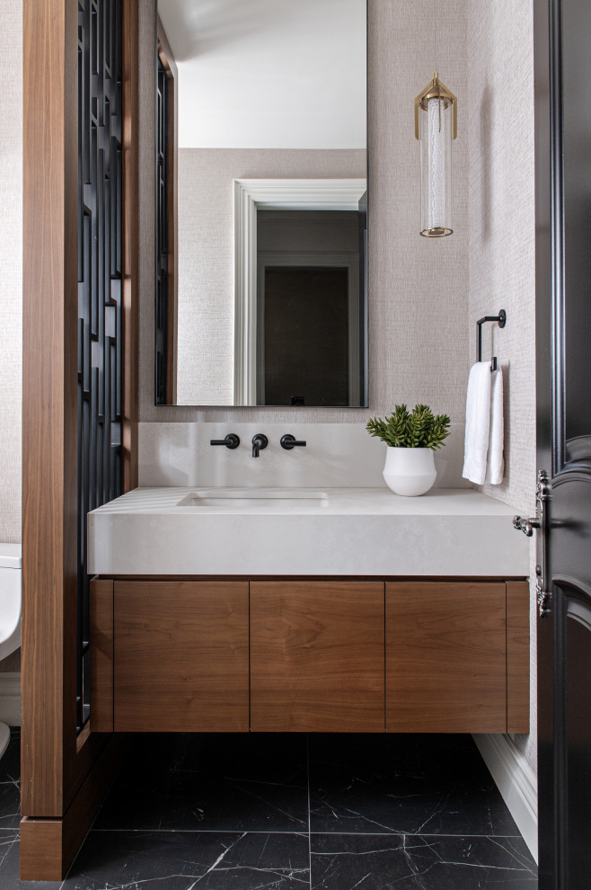 Zen Comforts - Contemporary - Powder Room - Toronto - by Parkyn Design ...