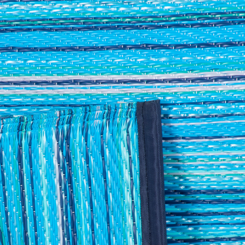 Lightweight Indoor/Outdoor Reversible Plastic Rug Weaver, 6x9 Ft (180 X