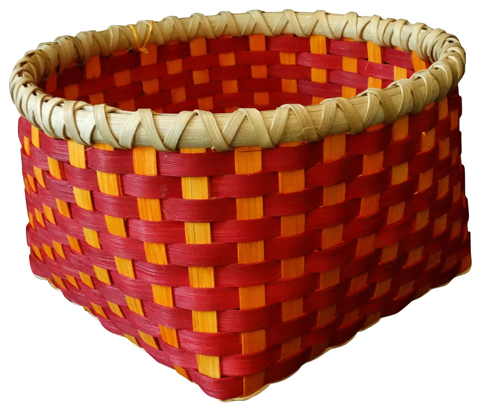 Medium Hand Woven Basket Contemporary Baskets by Color Basket