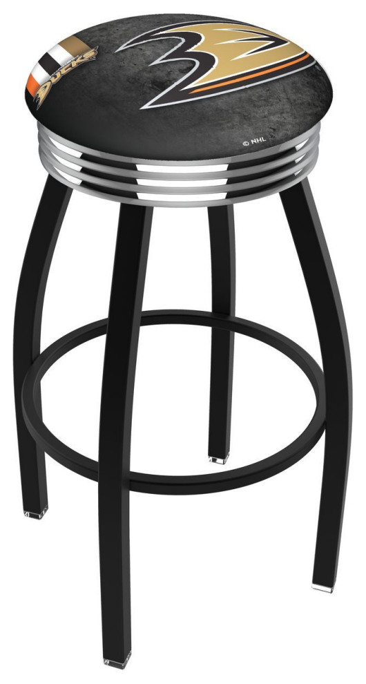 Holland L8B3C 03 Anaheim Ducks 25" Swivel Counter Stool Black/Chrome