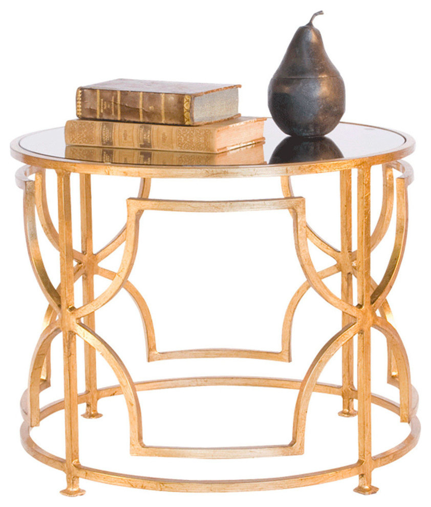 Worlds Away - Tess Cocktail Table In Gold Leaf - TESS G
