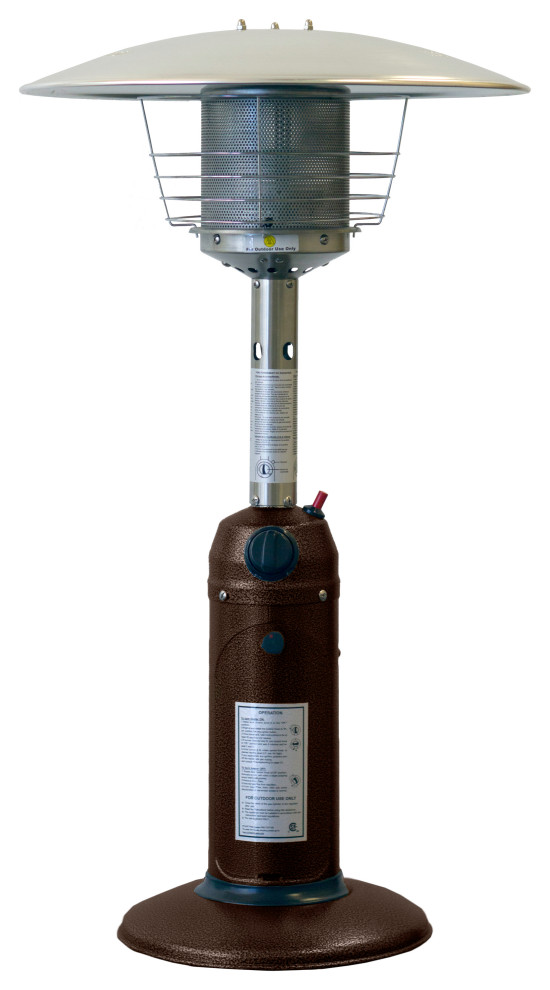 Az Patio Heaters Table Top Patio Heater, Hammered Bronze Modern
