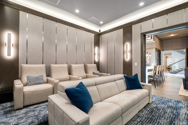 West Boca - Transitional contemporary-home-cinema