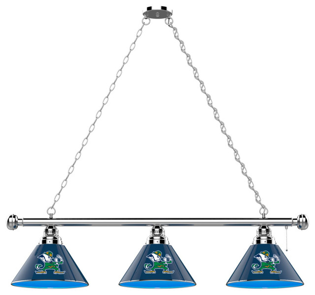 Holland Bar Stool 3 Shade Billiard Light With Chrome Fixture BL3CHND