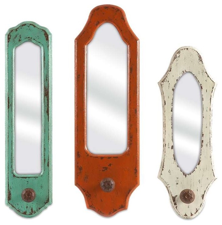 Vintage Chic Mirror With Hanger, Set of 3