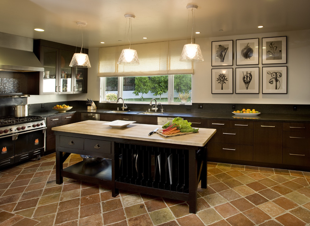 Modern Rustic Kitchen Mediterranean Kitchen Santa Barbara