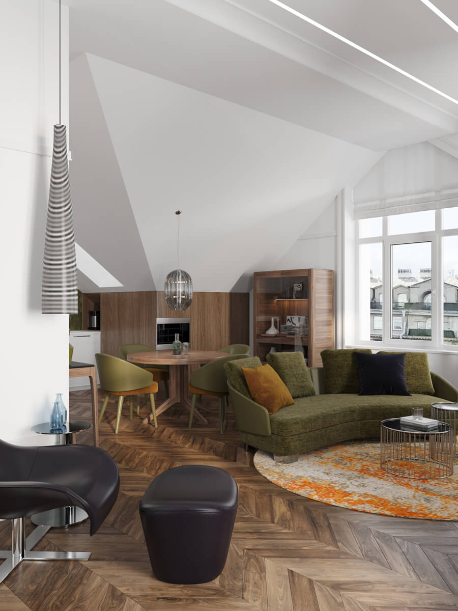 Квартира в мансарде