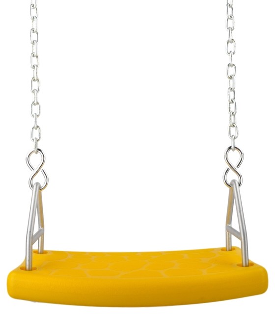 Flat Swing Seat Uncoated Chains And Hooks Sss Logo Sticker Yellow