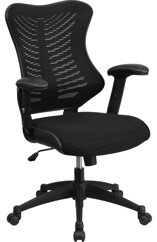 Flash Furniture High Back Black Mesh Chair With Nylon Base