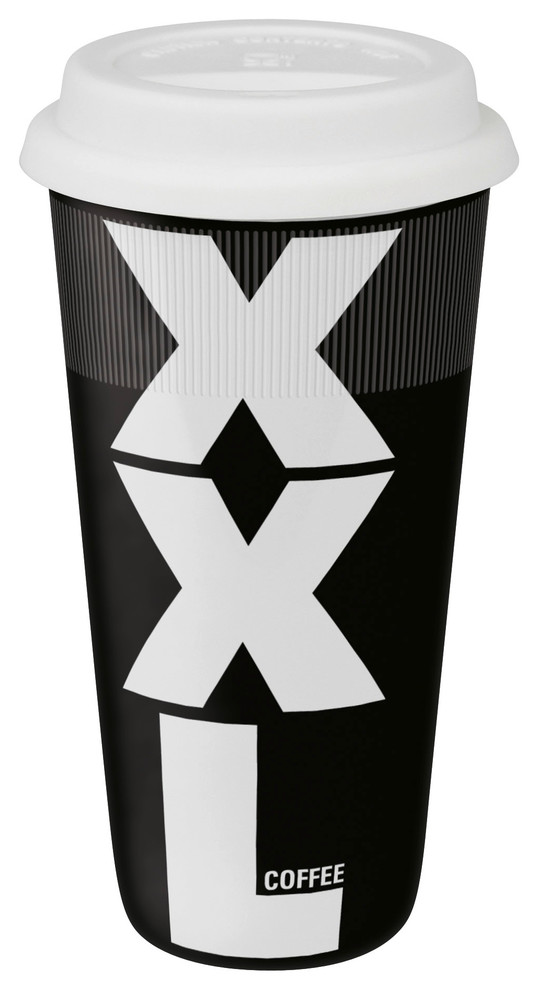 XXL Black Mugs, Set of 4 Contemporary Mugs by Waechtersbach Houzz