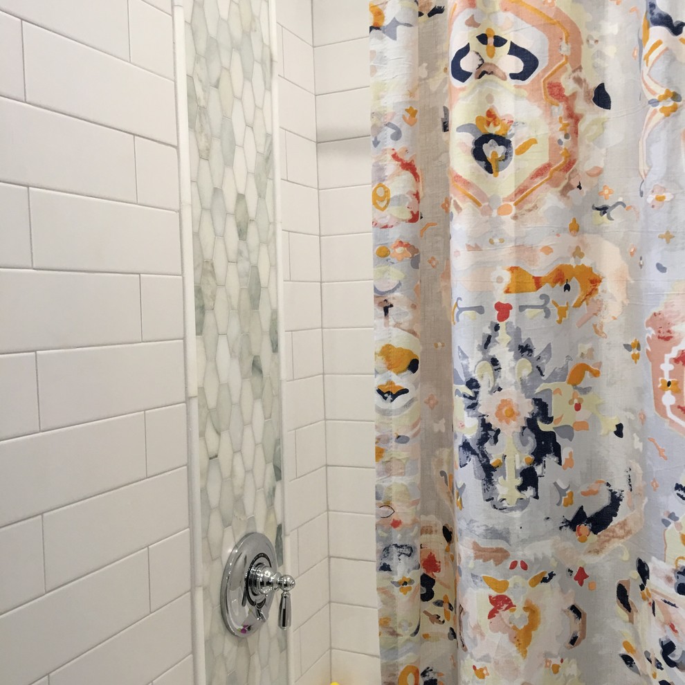 Large transitional home design photo in Providence