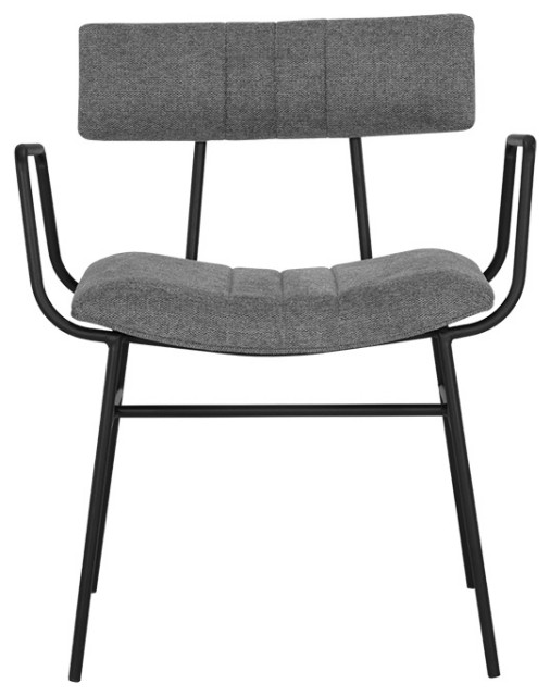 Buca Dining Armchair Belfast Koala Grey, Grey Industrial Dining