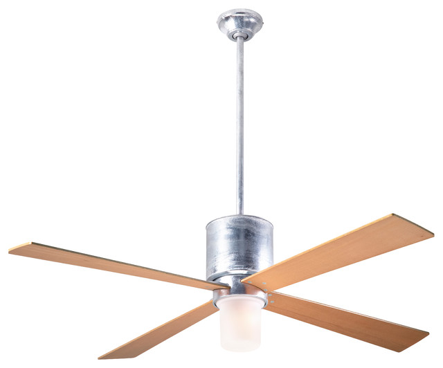 Lapa 17w Led Fan Galvanized 50 Mahogany Blades Transitional