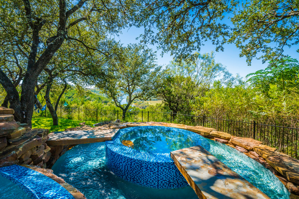 Pool - rustic pool idea in Austin