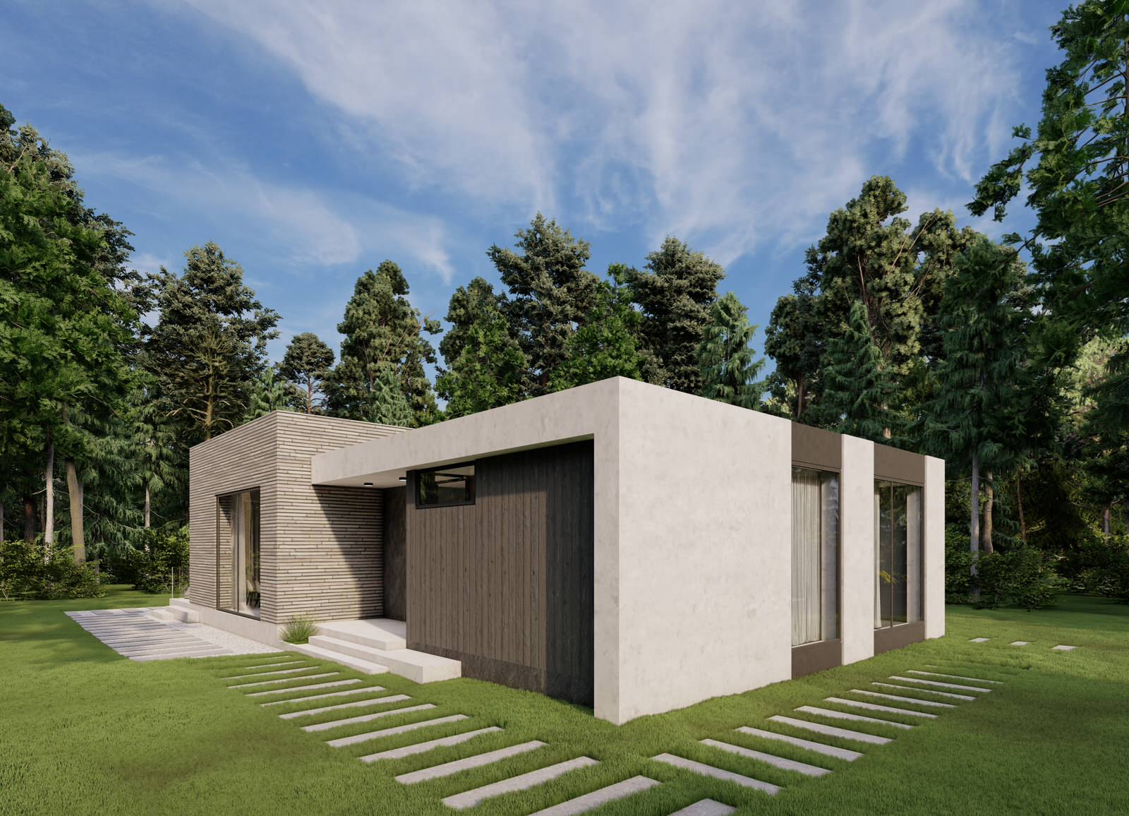 Дом в стиле минимализм 150 м.кв.