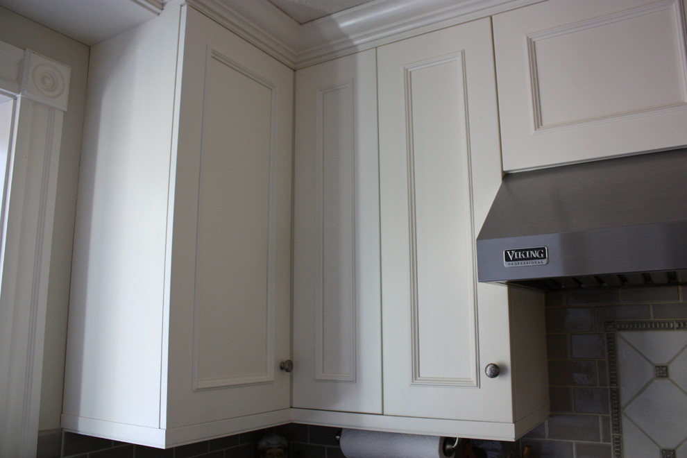 Linen White Painted Kitchen Cabinets - Transitional ...