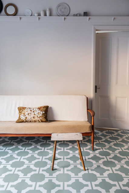 Parquet Washed Blue vardagsrum
