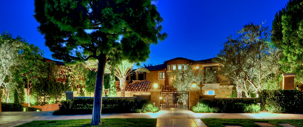 Tuscan home design photo in Orange County