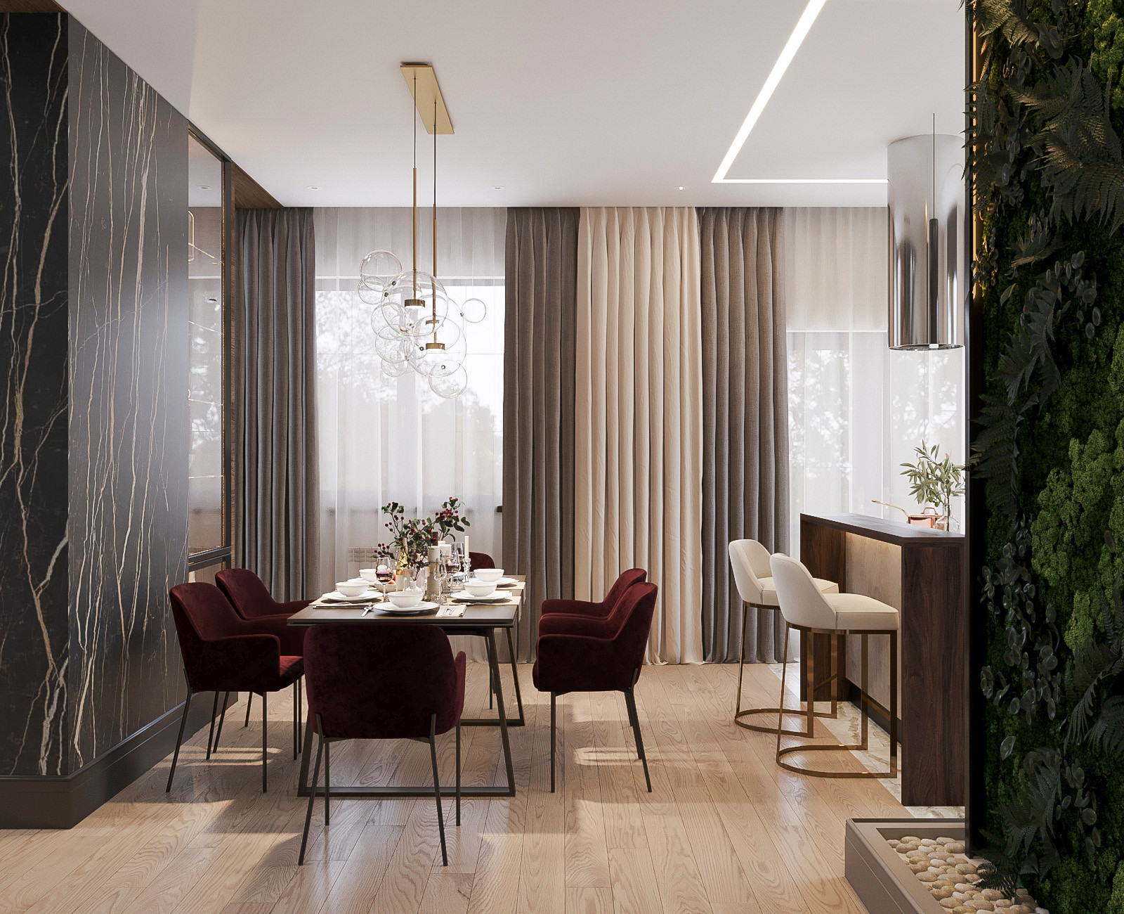 65,11 м2, кухня-гостиная в доме, Ивановская обл.