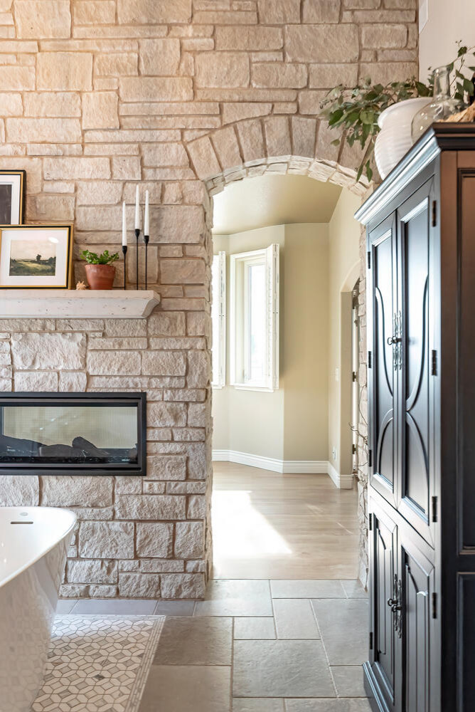 Mediterranean Modern Master Bathroom