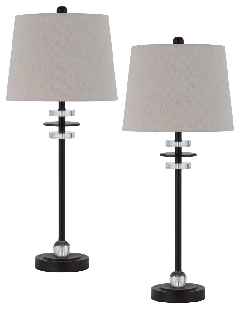 Sitka 2 Light Table Lamp Black Transitional Lamp Sets By Cal Lighting Houzz 