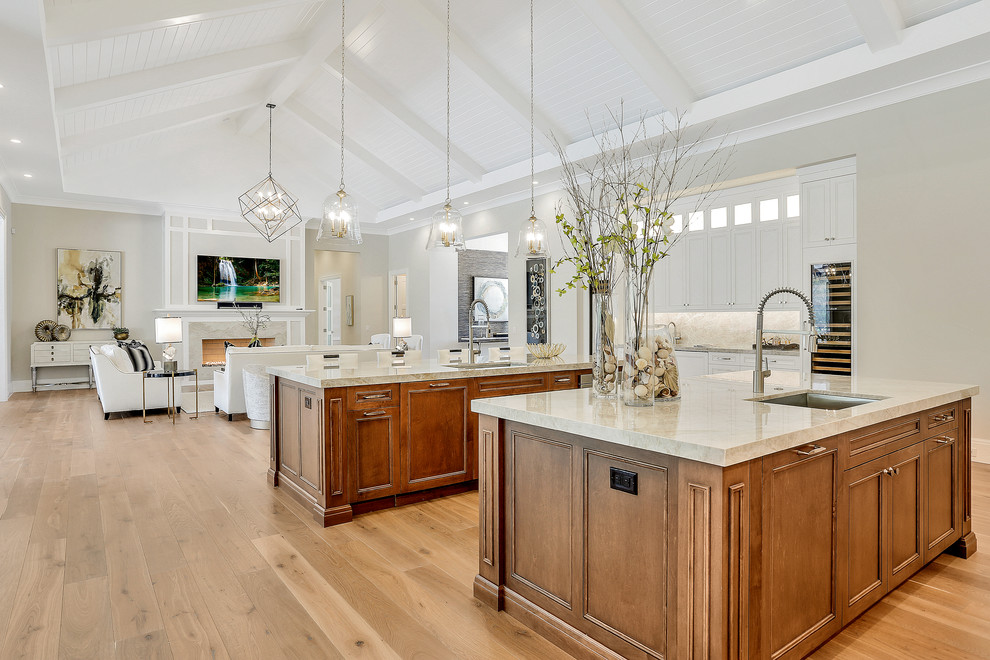Inspiration for a transitional kitchen remodel in Miami
