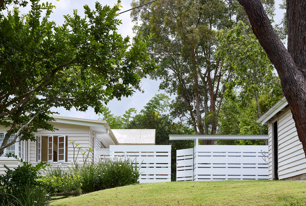 Small contemporary attached garden shed in Townsville.