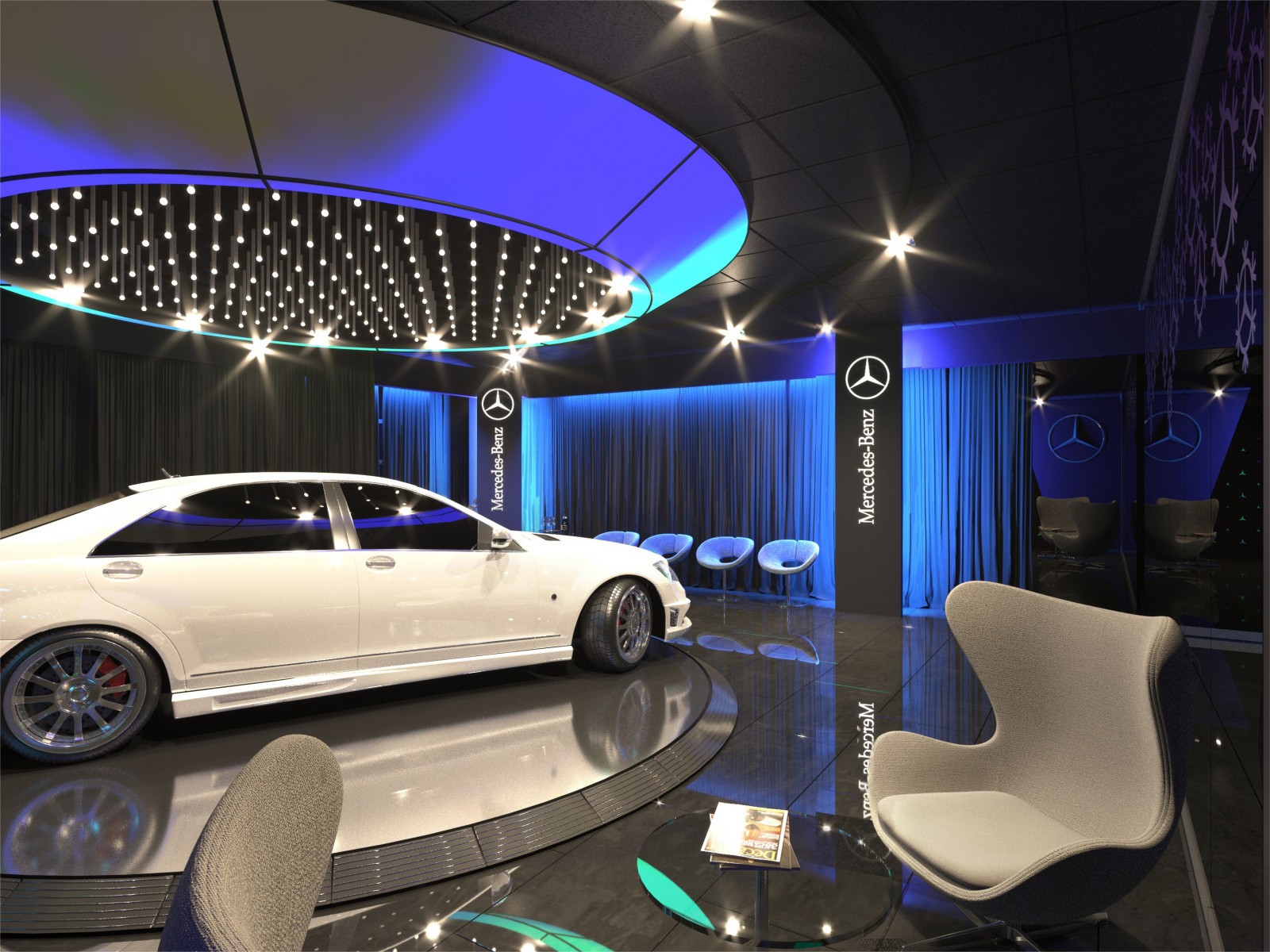 Зона выдачи авто для автосалона " MERCEDES-BENZ", Новосибирск