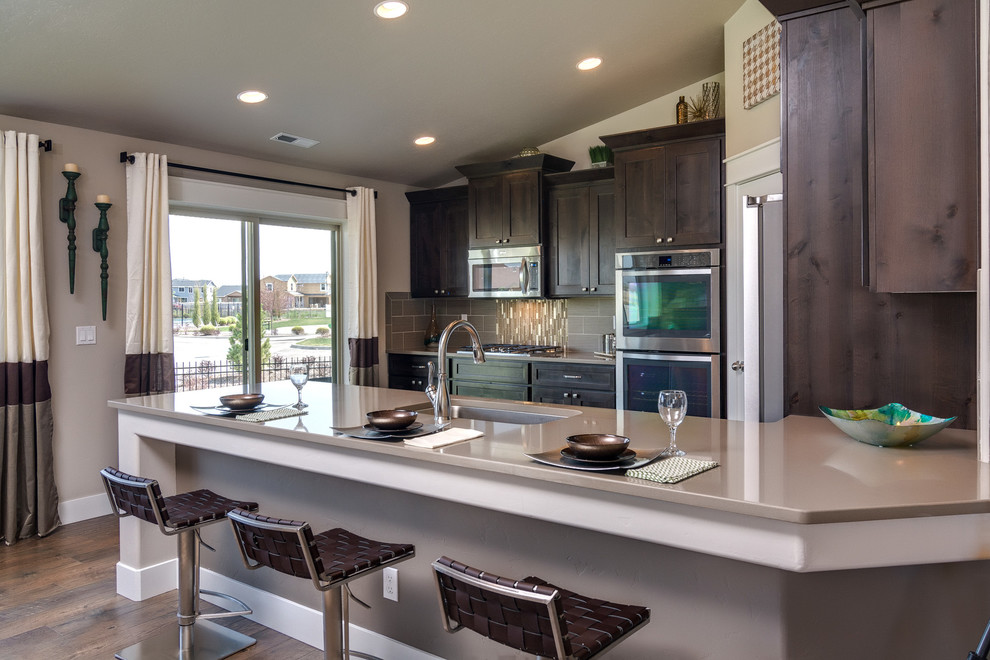Example of an urban kitchen design in Boise