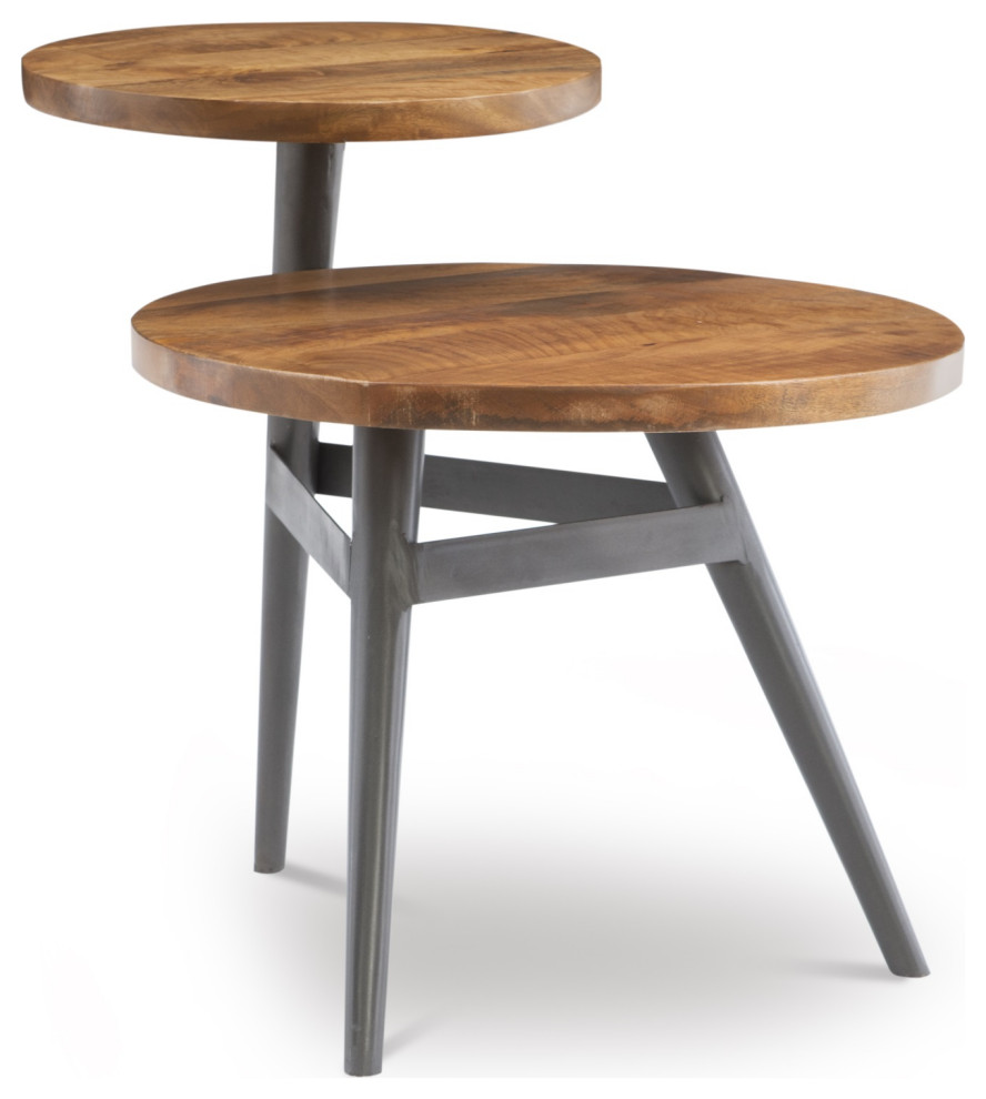 Collis 2Tiered Side Table Midcentury Side Tables And End Tables by Virventures Houzz
