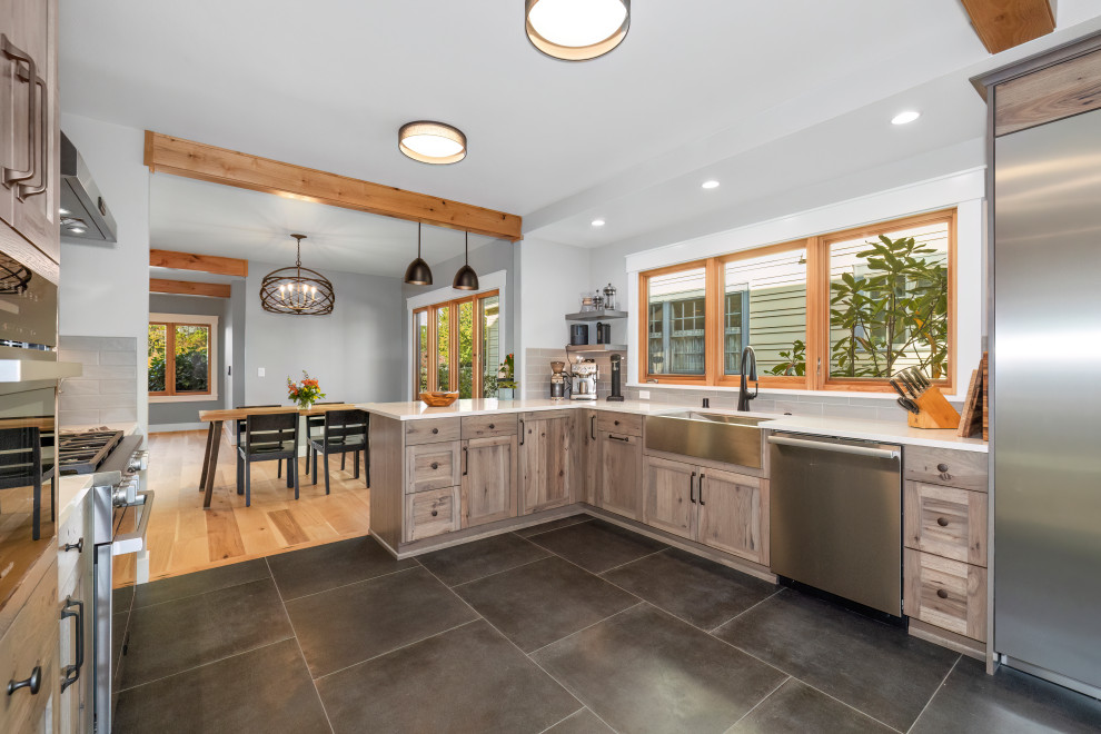 Mountain style kitchen photo in Seattle