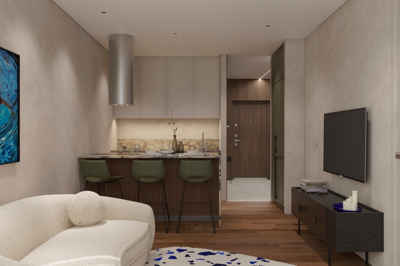 ЖК White Khamovniki, 2 комнаты, 46 м²