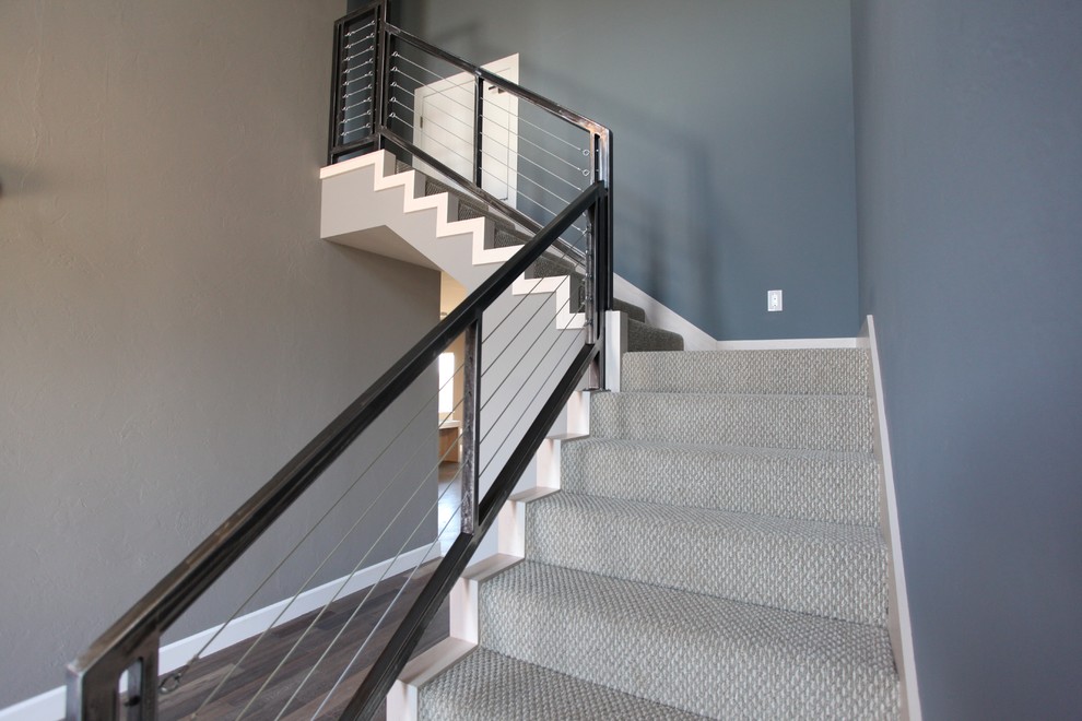 This is an example of a contemporary staircase in Oklahoma City.
