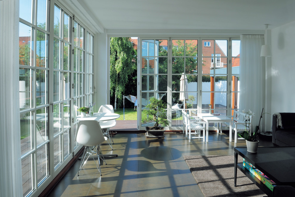 Modern sunroom in Odense.